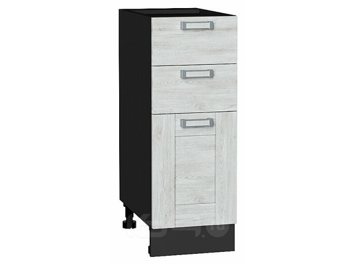 Шкаф нижний с 3-мя ящиками Лофт Nordic Oak/Graphite 816*300*480