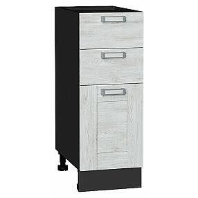 Шкаф нижний с 3-мя ящиками Лофт Nordic Oak/Graphite 816*300*480