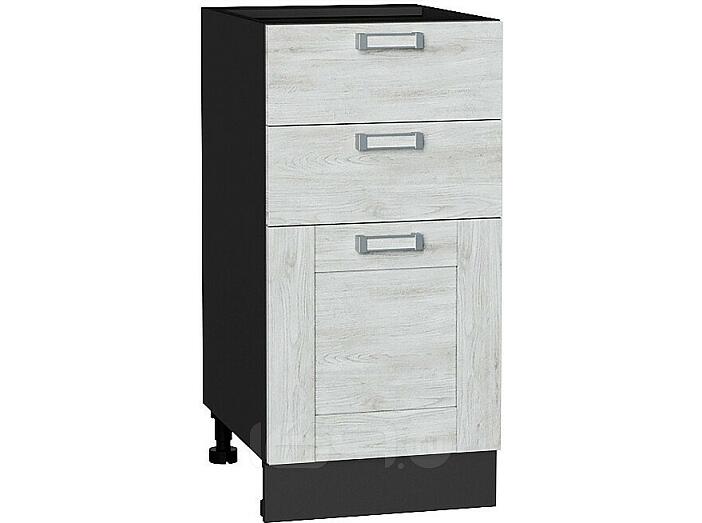 Шкаф нижний с 3-мя ящиками Лофт Nordic Oak/Graphite 816*400*480