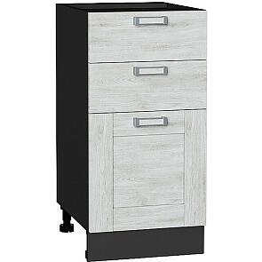 Шкаф нижний с 3-мя ящиками Лофт Nordic Oak/Graphite 816*400*480