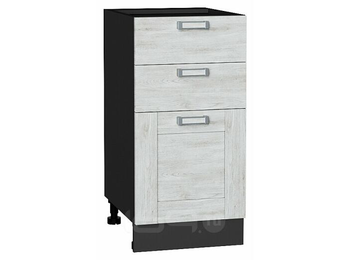 Шкаф нижний с 3-мя ящиками Лофт Nordic Oak/Graphite 816*400*480