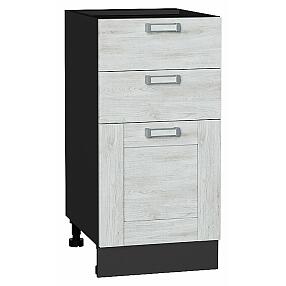 Шкаф нижний с 3-мя ящиками Лофт Nordic Oak/Graphite 816*400*480