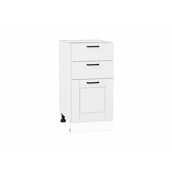 Шкаф нижний с 3-мя ящиками Лофт Super White Белый 816*400*480