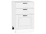 Шкаф нижний с 3-мя ящиками Лофт Super White Белый 816*500*480
