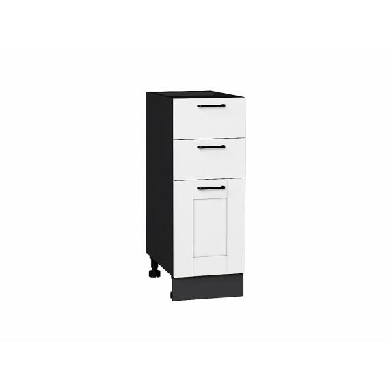 Шкаф нижний с 3-мя ящиками Лофт Super White Graphite 816*300*480