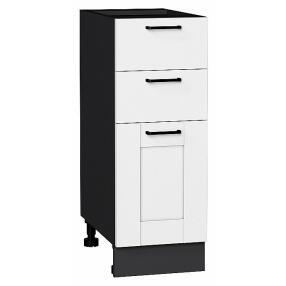 Шкаф нижний с 3-мя ящиками Лофт Super White Graphite 816*300*480