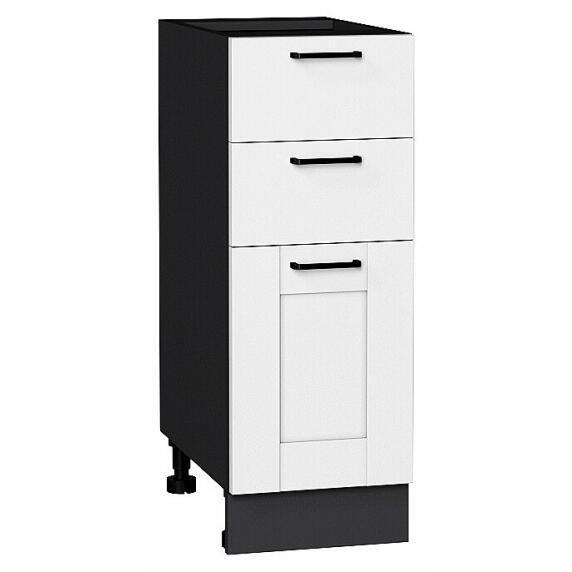 Шкаф нижний с 3-мя ящиками Лофт Super White Graphite 816*300*480