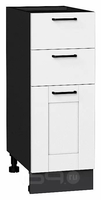Шкаф нижний с 3-мя ящиками Лофт Super White Graphite 816*300*480