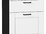 Шкаф нижний с 3-мя ящиками Лофт Super White Graphite 816*500*480