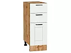 Шкаф нижний с 3-мя ящиками Лофт Super White Дуб Вотан 816*300*480
