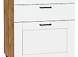 Шкаф нижний с 3-мя ящиками Лофт Super White Дуб Вотан 816*600*480