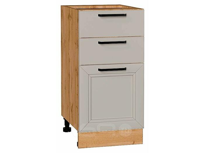Шкаф нижний с 3-мя ящиками Нео Clay Silk/Дуб Вотан 816*400*480