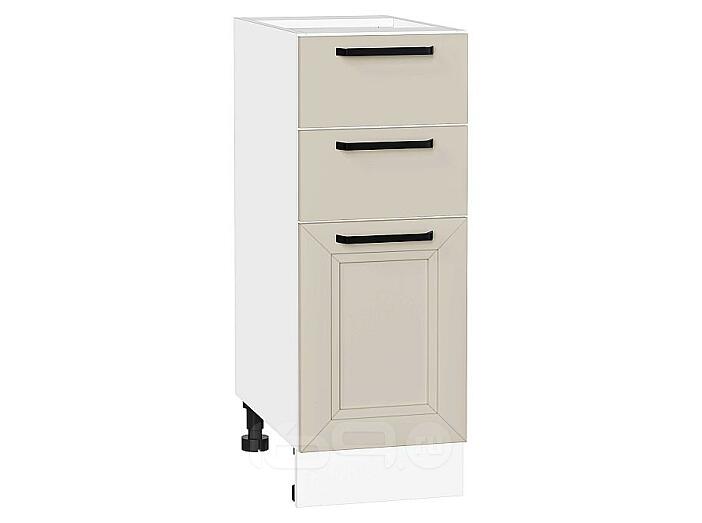 Шкаф нижний с 3-мя ящиками Нео Cream Silk/Белый 816*300*480
