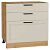 Шкаф нижний с 3-мя ящиками Нео Cream Silk/Дуб Вотан 816*800*480
