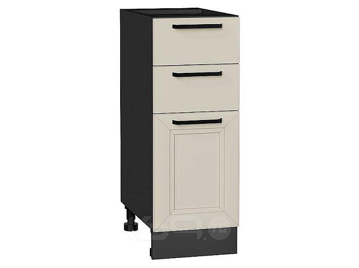 Шкаф нижний с 3-мя ящиками Нео Cream Silk/Graphite 816*300*480