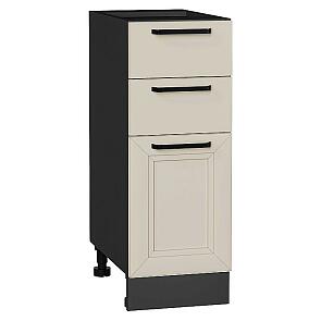 Шкаф нижний с 3-мя ящиками Нео Cream Silk/Graphite 816*300*480