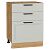 Шкаф нижний с 3-мя ящиками Нео Grey Silk/Дуб Вотан 816*600*480