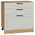 Шкаф нижний с 3-мя ящиками Нео Grey Silk/Дуб Вотан 816*800*480