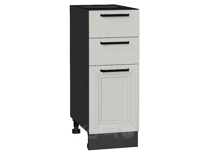 Шкаф нижний с 3-мя ящиками Нео Grey Silk/Graphite 816*300*480