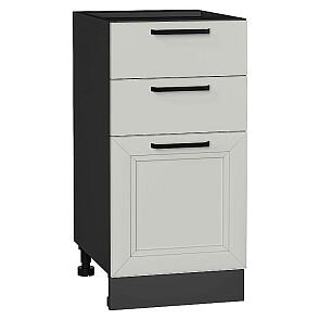 Шкаф нижний с 3-мя ящиками Нео Grey Silk/Graphite 816*400*480