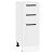 Шкаф нижний с 3-мя ящиками Нео White Silk/Белый 816*300*480