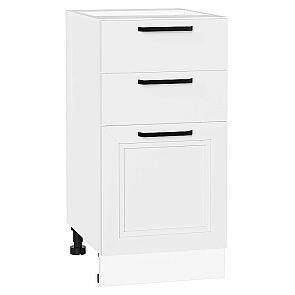 Шкаф нижний с 3-мя ящиками Нео White Silk/Белый 816*400*480