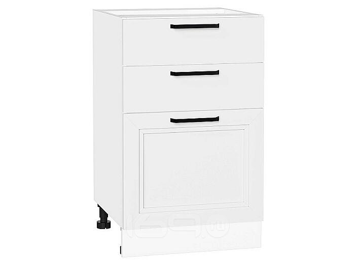 Шкаф нижний с 3-мя ящиками Нео White Silk/Белый 816*500*480