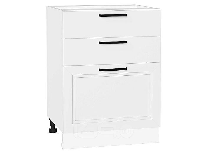 Шкаф нижний с 3-мя ящиками Нео White Silk/Белый 816*600*480