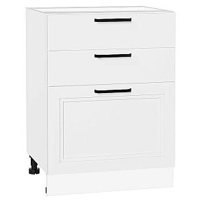 Шкаф нижний с 3-мя ящиками Нео White Silk/Белый 816*600*480