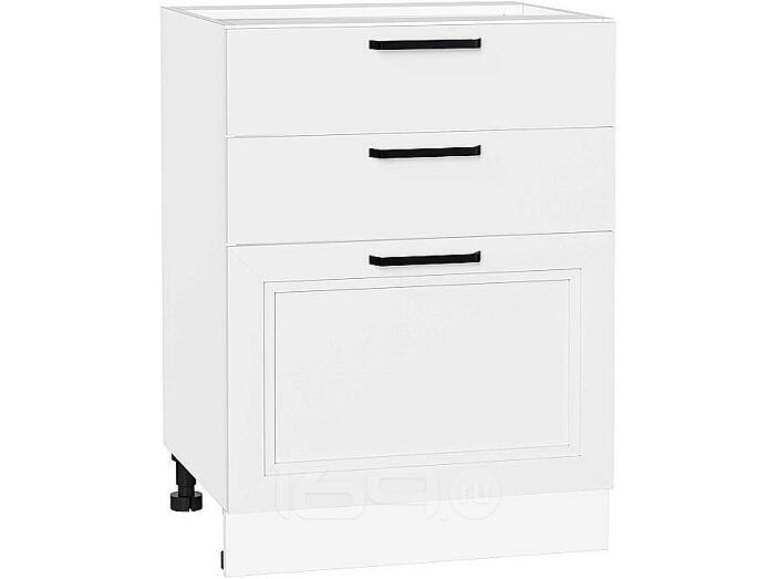 Шкаф нижний с 3-мя ящиками Нео White Silk/Белый 816*600*480