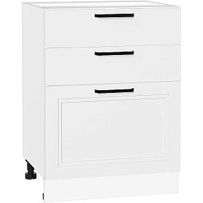 Шкаф нижний с 3-мя ящиками Нео White Silk/Белый 816*600*480