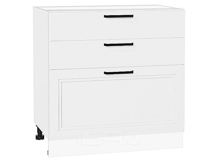 Шкаф нижний с 3-мя ящиками Нео White Silk/Белый 816*800*480