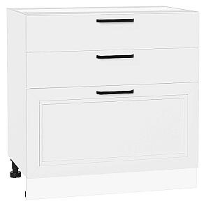 Шкаф нижний с 3-мя ящиками Нео White Silk/Белый 816*800*480