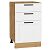 Шкаф нижний с 3-мя ящиками Нео White Silk/Дуб Вотан 816*500*480