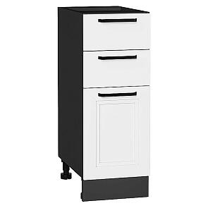 Шкаф нижний с 3-мя ящиками Нео White Silk/Graphite 816*300*480