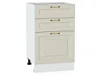 Шкаф нижний с 3-мя ящиками Ницца Агат/Белый 816*500*478