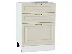 Шкаф нижний с 3-мя ящиками Ницца Агат/Белый 816*600*480