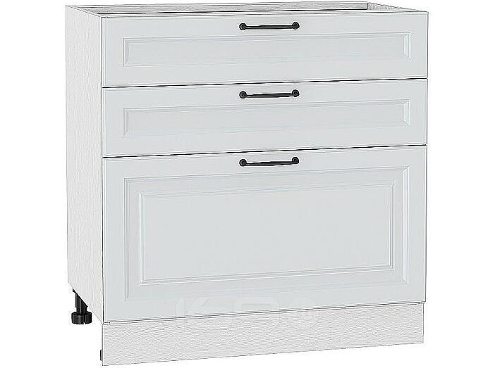 Шкаф нижний с 3-мя ящиками Ницца Blanco/Белый 816*800*478