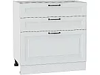 Шкаф нижний с 3-мя ящиками Ницца Blanco/Белый 816*800*478