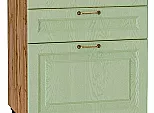 Шкаф нижний с 3-мя ящиками Ницца Дуб оливковый/Дуб Вотан 816*600*480