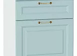Шкаф нижний с 3-мя ящиками Ницца Голубой/Белый 816*500*478