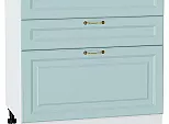 Шкаф нижний с 3-мя ящиками Ницца Голубой/Белый 816*800*478