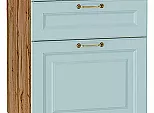 Шкаф нижний с 3-мя ящиками Ницца Голубой/Дуб Вотан 816*500*478