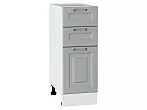 Шкаф нижний с 3-мя ящиками Ницца Графит/Белый 816*300*478