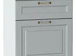 Шкаф нижний с 3-мя ящиками Ницца Графит/Белый 816*500*478
