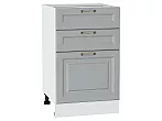 Шкаф нижний с 3-мя ящиками Ницца Графит/Белый 816*500*478
