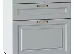 Шкаф нижний с 3-мя ящиками Ницца Графит/Белый 816*600*480