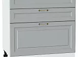 Шкаф нижний с 3-мя ящиками Ницца Графит/Белый 816*800*478