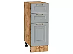 Шкаф нижний с 3-мя ящиками Ницца Графит/Дуб Вотан 816*300*478