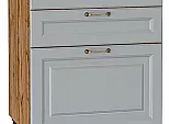 Шкаф нижний с 3-мя ящиками Ницца Графит/Дуб Вотан 816*600*480